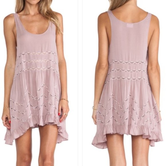 Free People Other - Free People Pink Voile and Lace Trapeze Slip